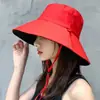 Sombrero de Pescador Estilo Ojo de Pájaro Verano Nuevo Viaje Ala Ancha Estilo Japonés Sombrero de Sol para Mujer Estilo Coreano Sombrero de Sol de Doble Cara para Mujer