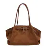Bolso de gamuza para mujer 2026 nuevo de moda otoño vintage Maillard bolsa de mano para la ciudad gran capacidad bolso de hombro