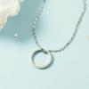 Colar de anel fosco feminino outono e inverno 2021 novo simples high-end luz de luxo nicho design clavícula cadeia