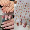 Nuevas Pegatinas de Uñas Autoadhesivas para Arte de Uñas DIY con Estampado de Leopardo Rosa Transfronterizo Corazón Cuadros Dulces Huecos Materiales de Decoración con Lámina Dorada