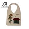 Amazon Cross-Border Bolsa Feminina Bordada à Mão Crochê Feito à Mão Lã Tricotada Mori Girl Bolsa Tricotada Bolsa de Ombro de Mão Bordada