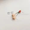 Al por mayor En stock 6 mm Ágata Cuentas Espaciadoras Colgante Pulsera DIY Accesorios Hechos a Mano con Pulsera de Cuentas Borla Pequeña Flor de Osmanthus Vaina de Loto