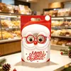 Nueva bolsa de dulces navideños transfronteriza, bolsa de dibujos animados autosellable, bolsa de pie para repostería de copo de nieve, bolsa sellada con cremallera, bolsa de regalo