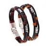 Joyería de Venta Caliente en Aliexpress Estilo Europeo y Americano, Pulsera de Aleación y Cuero Personalizada para Hombre, Accesorio de Mano Tejido a Mano Vintage de Cuero de Vaca