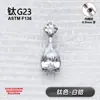 Arete de Titanio F136 Forma de Gota Integrado Rosca Interna de Titanio G23 Arete para Labio con Circonita Joyería para Piercing Cabeza