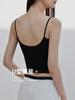 Camisola pequena de fio de pérola para mulheres, sutiã sem aro com bojo interno, roupa íntima respirável, fina, para cuidados com a pele, antibacteriana, beleza nas costas