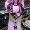 Pulsera Vintage al por Mayor de Arena Dorada Morada Cinnabar de Mina Antigua para Mujer, Joyería Étnica con Cuentas