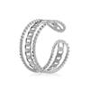 Anillo de acero de titanio con cadena de moda, accesorio clásico coreano, diseño personalizado, anillo hueco de acero inoxidable con hebilla, anillo para hombres y mujeres.