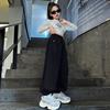 Foto real Outono 2024 estilo retro workwear calça balloon feminina solta casual comprimento do tornozelo senso de design calça bloomers moderna