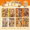 Pegatinas Yuxian Mundo de Sabores Serie Viajes M5 Troqueladas Pegatinas de Material Temáticas de Comida para Decoración de Diario, 4 Hojas, 4 Diseños