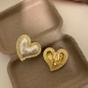 Medio Antiguo vintage Antiguo Nuevo Estilo Y Casa Corazón Dorado Viejo Clip para Oreja Combinación Perfecta Vintage Mujer