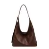 Bolso Tote Grande de Hombro Único para Mujer 2025 Nuevo de Moda Estilo Coreano Moda Retro Casual Ropa de Trabajo Bolso de Color Sólido