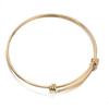 Pulseira Redonda Ajustável Igual da Amazon Pulseira de Aço Titânio 304 Puxa-Empurra Elástica Boca Viva Pulseira de Mola Atacado