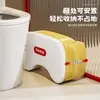 Banqueta de plástico para vaso sanitário, banqueta de banheiro, uso doméstico, infantil curva, antiderrapante, apoio para os pés que aumenta a altura, banqueta com armazenamento