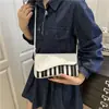 Bolso de Mano Transfronterizo Nueva Moda Elegante Diseño de Teclas de Piano 2026 Bolso Cuadrado Pequeño Versátil Combinación de Colores Bolso Cruzado para Mujer Venta al por Mayor