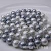 4-14mm colorido meio furo imitação de pérola de vidro Nanyang redondo furo único miçangas soltas brincos de pino pingente joias acessórios DIY