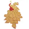 Acessórios de Vestuário Outono e Inverno Malha Bordado com Fio Dourado Lantejoula Série Animal Termofusível Pavão Roupas Infantis Atacado L103