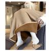 Falda de punto gruesa con forro polar para mujer, estilo nuevo, otoño e invierno, de comercio exterior, con tubo recto, abertura en forma de A, longitud media en la cadera.