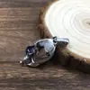 Nuevo al por mayor S925 plata de ley retro do viejo tallado fino Calavera fantasma muerte colgante colgante oscuro