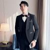 Traje de Caballero, Traje Formal para Hombre, Esmoquin de Noche, Traje de Boda para Novio, Traje del Padrino, Corte Delgado Tallas Grandes para Hombre