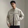 Chamarra de trabajo estilo americano Harrington con cuello mao para hombre, primavera y otoño, abrigo casual holgado de alta gama, ropa de marca moderna para hombre