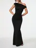 Vestido de verano de corte cruzado para mujer, estilo elegante, con hombros descubiertos y escote diagonal, de venta cruzada en Amazon TK