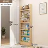 Estantería de Puerta Estante de Almacenamiento Ultradelgado para Niños Colgante de Pared Multicapa Integrado en la Pared Armario Estrecho contra Hueco de Pared Armario de Almacenamiento de Madera Maciza
