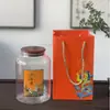 Pote de Armazenamento de Casca de Tangerina Caixa de Presente Embalagem Especial Garrafa Meio Quilo 250g Acrílico Transparente Pote Selado Venda Direta Selado e Conserva Fresca