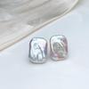 Juego de Joyería Barroca de Perlas Zhuji Temperamento de Alta Gama Accesorios de Verano para Mujer Aretes de Plata Esterlina 925 Venta al por Mayor