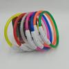 Collar luminoso led para mascotas tubo de fibra óptica resorte de carga anillo para perro de primavera y verano se puede cortar collar recargable al por mayor