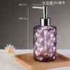 Frasco de Álcool em Gel em Forma de Diamante, Frasco de Sabonete de Vidro Colorido Tipo Pump, Frasco Vazio Reembalado para Shampoo e Gel de Banho Doméstico Atacado