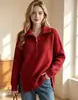 Suéter minimalista de gola alta para mulheres, estilo europeu e americano, com design de barra lateral fenda, pulôver de tricô, nova coleção de outono