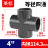 Rongsheng Upvc Estándar Americano Diámetro Igual Cuatro Vías Industrial Químico Tubería de PVC Accesorios para Tubería de Drenaje y Alcantarillado Conectores de Tapón Interno