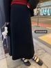 Saia Midi de Tricô Grossa com Ponto de Aveia Cauda de Peixe Feminina Outono Inverno Saia Suéter Slim Fit Meio Corpo