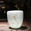 Taza de té pintada a mano taza de té de cerámica pastel juego de té kung fu taza de té pequeña porcelana blanca taza grande individual Taza de Maestro