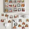 50 Pegatinas de Escena Navideña en Acuarela, Material Transparente Impermeable para Manualidades, Pegatinas Decorativas para Teléfono Móvil, Maleta, Computadora