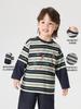Camiseta de Manga Larga a Rayas Estilo Europeo para Niño Otoño Ropa para Bebé 2026 Nueva Ropa Infantil Camiseta Básica para Niños Pequeños Estilo Primavera y Otoño