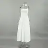 Vestido Tubinho Branco de Modal de Alta Qualidade Estilo Europeu e Americano 2026 Outono e Inverno Novo Nicho Vestido Longo de Cintura Alta para Mulheres