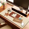 Mouse Pad Fofo de Desenho Animado para Mesa de Escritório Mouse Pad Antiderrapante para Laptop de Dormitório Resistente à Sujeira Resistente ao Desgaste Teclado Macio