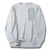 Asequible, como el algodón, absorbe la humedad, transpirable, antiolor, universal, para exteriores, manga larga, capa base, camiseta de secado rápido 8918