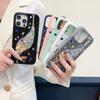 Funda de lujo colorida con diamantes de mariposa y pedrería de color contrastante adecuada para iPhone1615promax Funda protectora