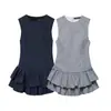 Ropa de Mujer al por Mayor Transfronteriza Estilo Europeo y Americano 2026 Primavera Nuevo Vestido Estilo Chaleco Ajustado Vestido sin Mangas a Cuadros