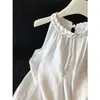 2026 Nueva Camisa Francesa de Estilo Puro Deseo sin Hombros de Manga Larga para Mujer, Nuevo Top de Moda Otoñal, Color Sólido Blanco, Alta Elasticidad