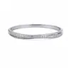 Pulseira de cruz de zircônia transfronteiriça europeia e americana, luxo leve, alta qualidade, elegante, versátil, moderna, joias femininas de nicho atacado