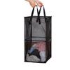 Cesto de Lavandería con Asa Portátil Plegable Cesto de Malla para Ropa Sucia para Lavar y Almacenar Habitación Infantil Dormitorio Viaje