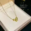 Diseño de Moda Sentido Corporal Acero de Titanio Collar Mujeres Lujo Ligero Nicho Versátil Celebridad de Internet Cadena para Clavícula Cadena de Collar con Sentido de Alta Gama Joyería