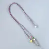 Suministros del Fabricante Cuerda para Collar Tejida a Mano con Colgante de Jade Dorado Hebilla de Seguridad Cordón Ajustable para Colgante Venta al por Mayor