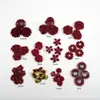 Amazon Explosions 56 Piezas Traje vintage color vino tinto Calcomanía Flores de tela hechas a mano Accesorios para Ramillete de solapa / Pasador de pelo