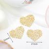 Brincos pingente geométricos simples vazados com diamante, banhados a cobre estilo coreano, ouro 14k real, material para acessórios de joias DIY
