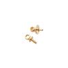 Color oro 14K retenedor de cuentas de medio agujero tapa de tornillo ojo de oveja pendiente collar clavícula colgante perla pegajosa accesorios DIY
